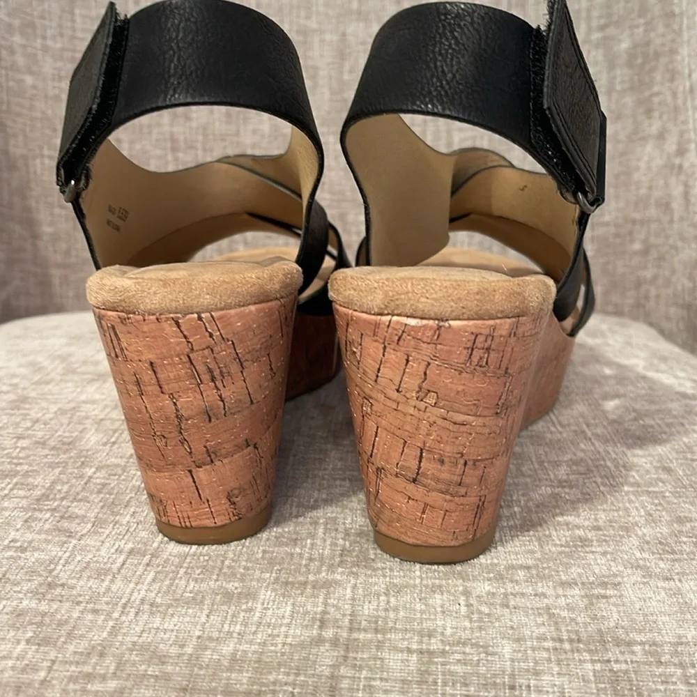 CL by Laundry Excellent - Black - Dream Girl Wedge Sandal 8 1/2 M